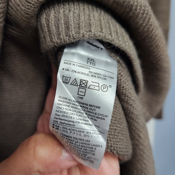 Banana Republic Wrap Midi Sweater Dress in Taupe, NWT, XXL - Picture 6 of 6